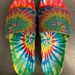 ***NEW*** Rhinestone Tie-Dye Platform Sandals